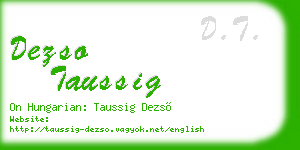 dezso taussig business card